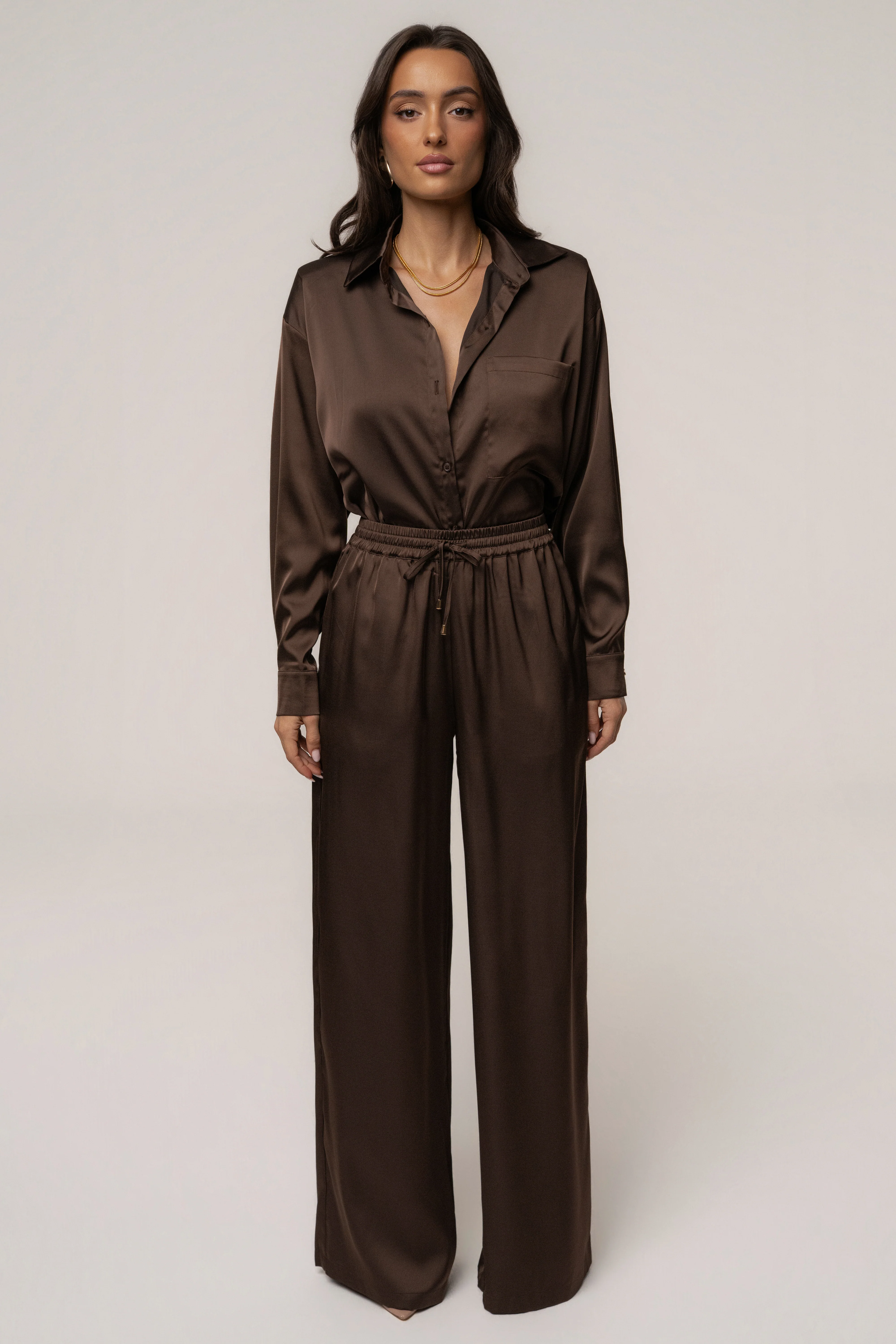 Chocolate Sunny Day Drawstring Pants