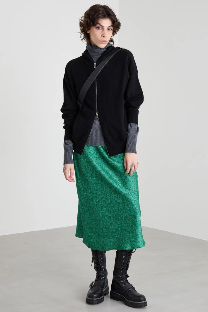 Viscose sweatshirt - BLACK