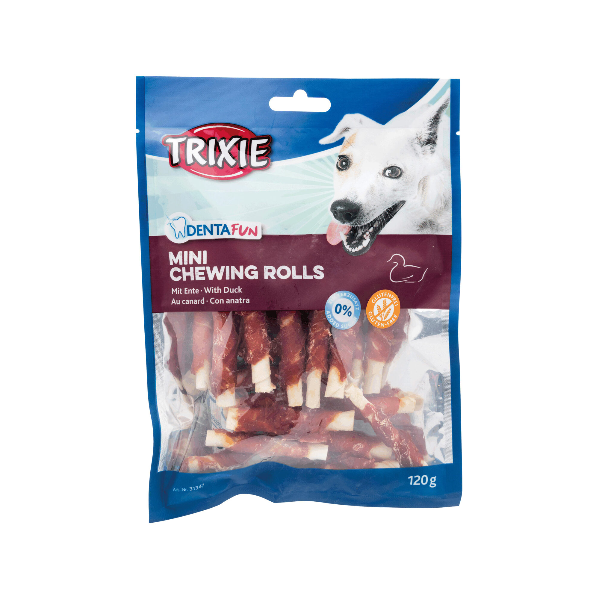 Trixie Denta Fun Mini Duck Chewing Rolls - 120g