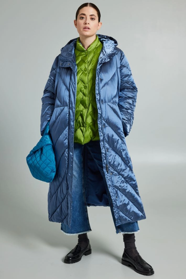 Long satin jacket - AIR FORCE BLUE