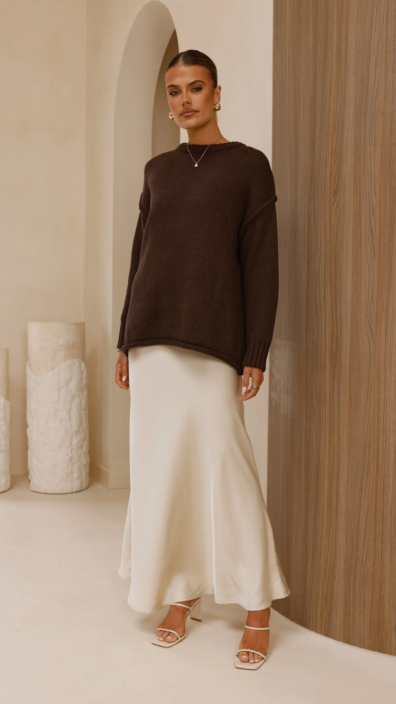 Delvine Knit Jumper - Chocolate