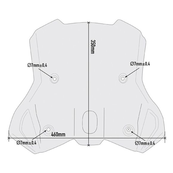 Givi high smoked protection bubble 7710d - grayRef: GI2192 / 7710D