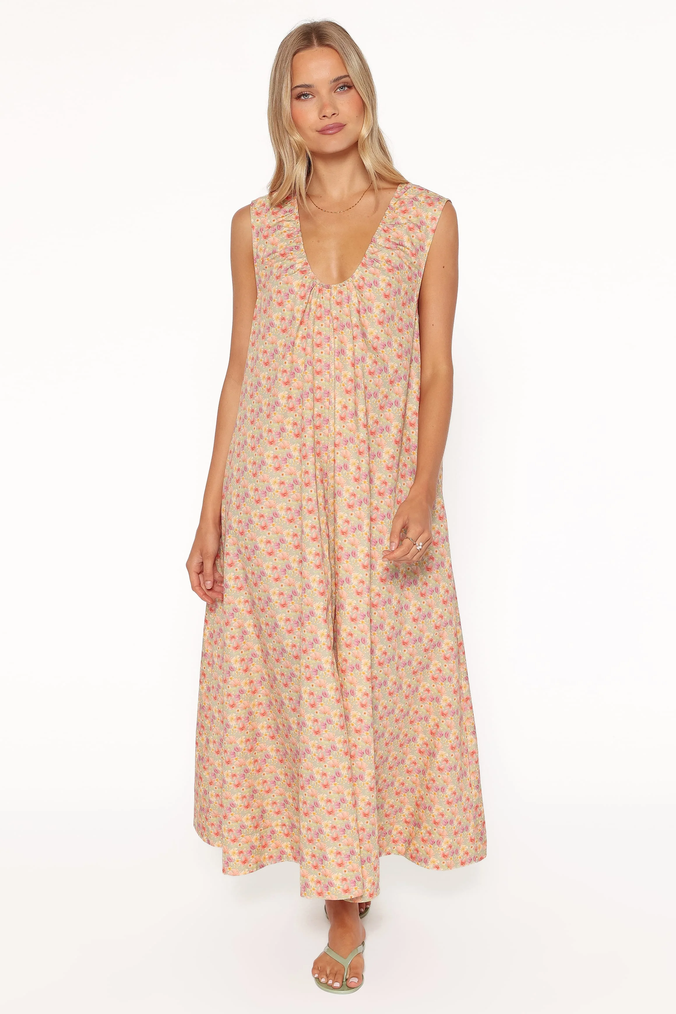 Laurita Maxi Dress - Sage Wildflower