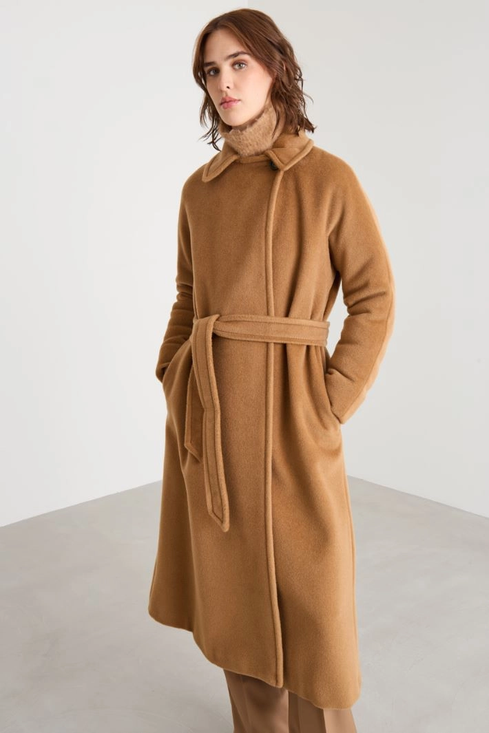 Belted coat - CAMEL