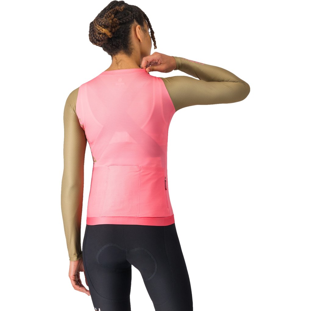 Castelli Corretto Long Sleeve Jersey Women - rosa giro/elmwood 025
