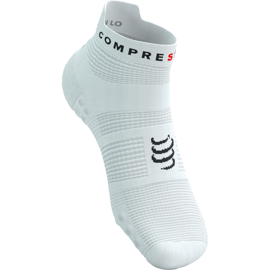 Compressport Pro Racing Compression Socks v4.0 Run Low - white/black