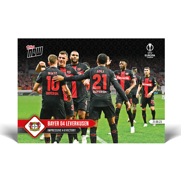 Topps UK - Bayer 04 Leverkusen - Impressive 4-0 victory - UEL TOPPS NOW® Card #8