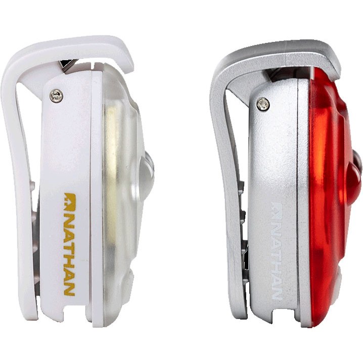 Nathan Sports HyperBrite Mini Running Light - 2-Pack - Silver/Chili Peper/White/Gold