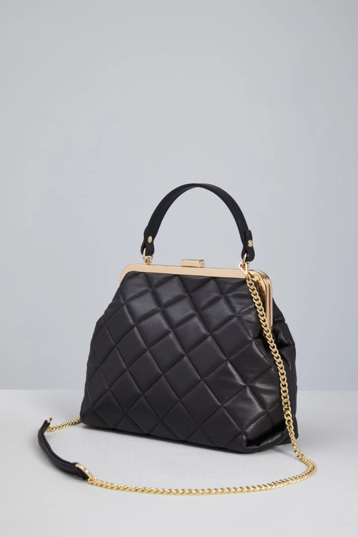 Quilted clutch - BLACK
