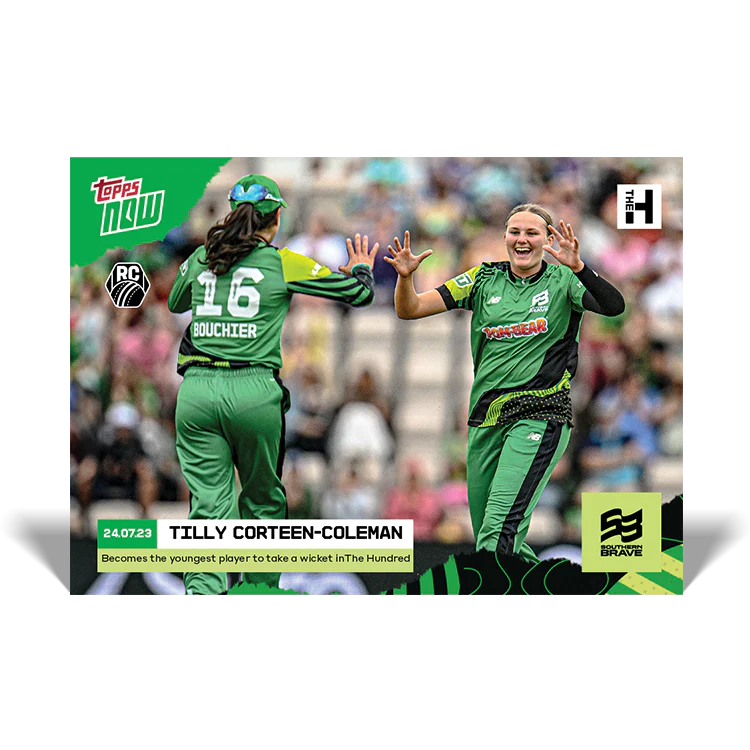 Tilly Corteen-Coleman - Becomes the youngest player to take a wicket in The Hundred - 2024 The Hundred TOPPS NOW® Card 2 - PR:12