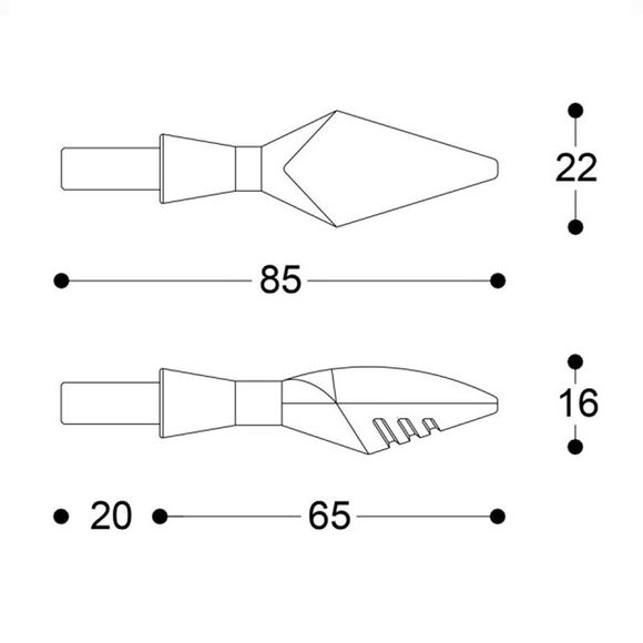 Clignotant Barracuda X-LED B-LUX (La paire) Universel - BleuRef : BAR0171