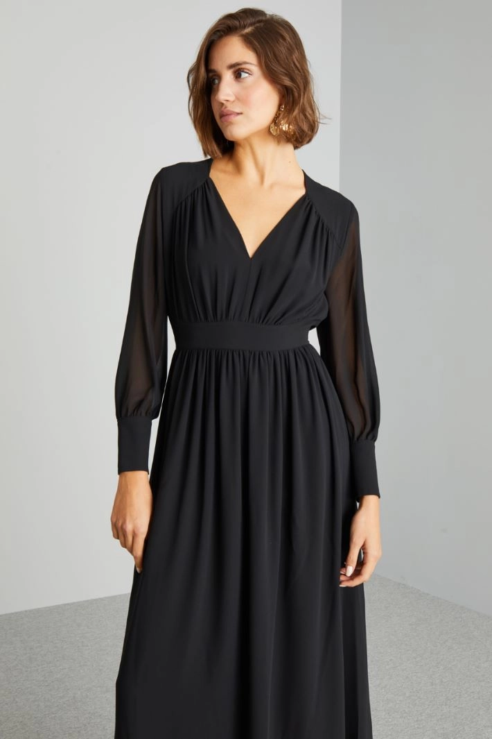 Long sleeved dress - BLACK