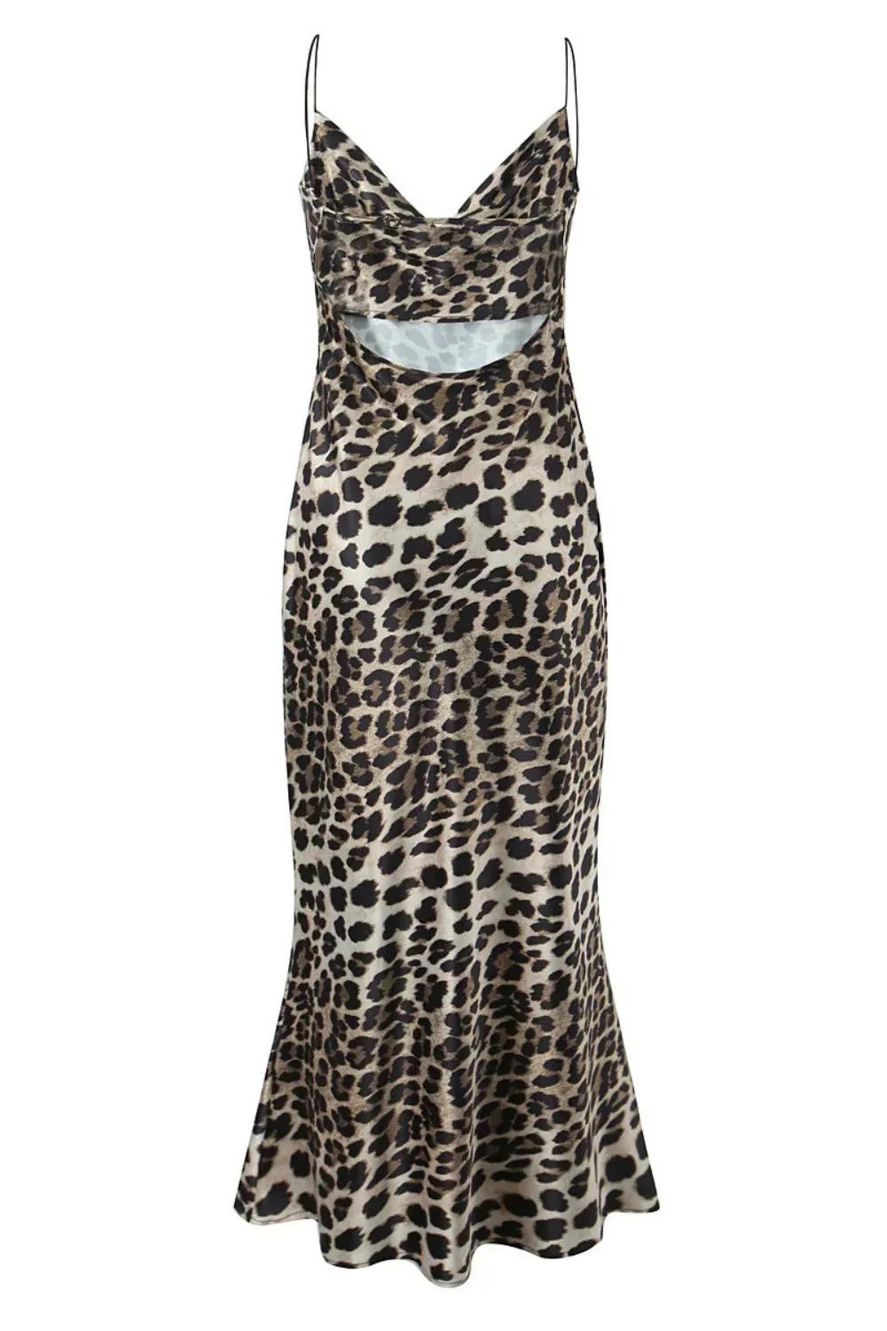 Long Sexy Leopard Print Fitted Dress