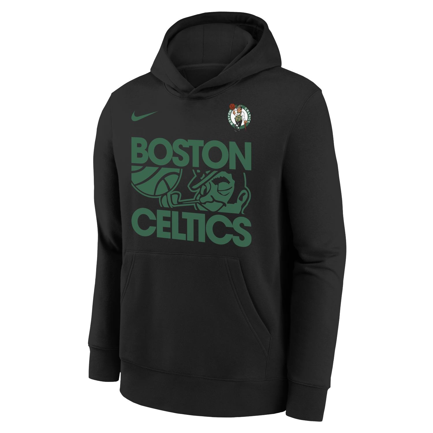 Boston Celtics NBA Courtside Nike Club Hoodie Black (YOUTH)
