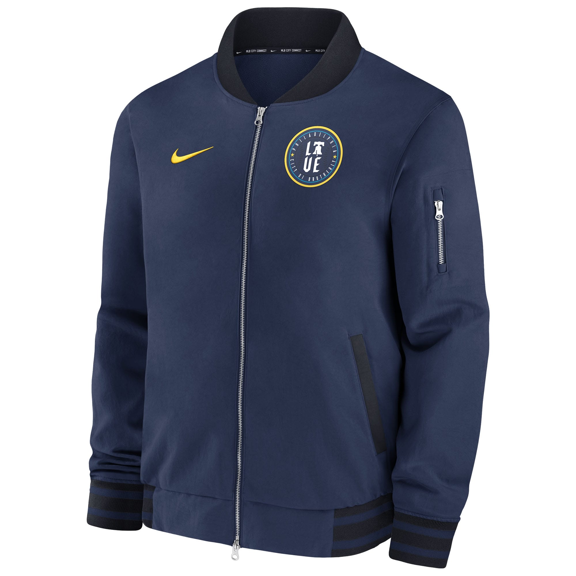 Philadelphia Phillies 2024 City Connect MLB Authentic Nike Bomber Jacket Navy