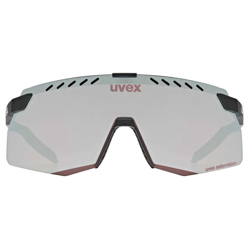 Uvex pace stage s CV Cycling Glasses - black matt/mirror silver colorvision