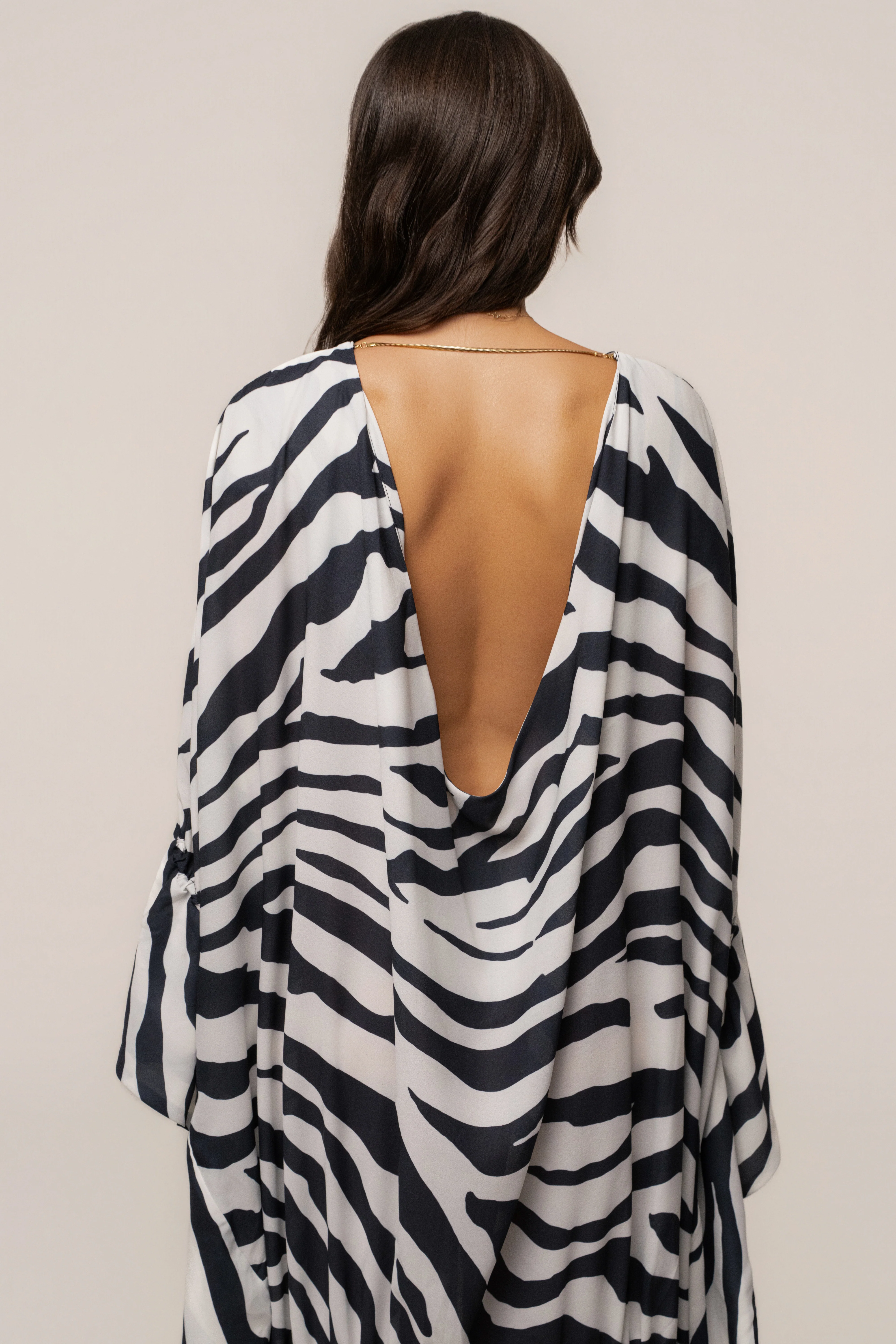 Navy Zebra Sienna Sheer Cover Up