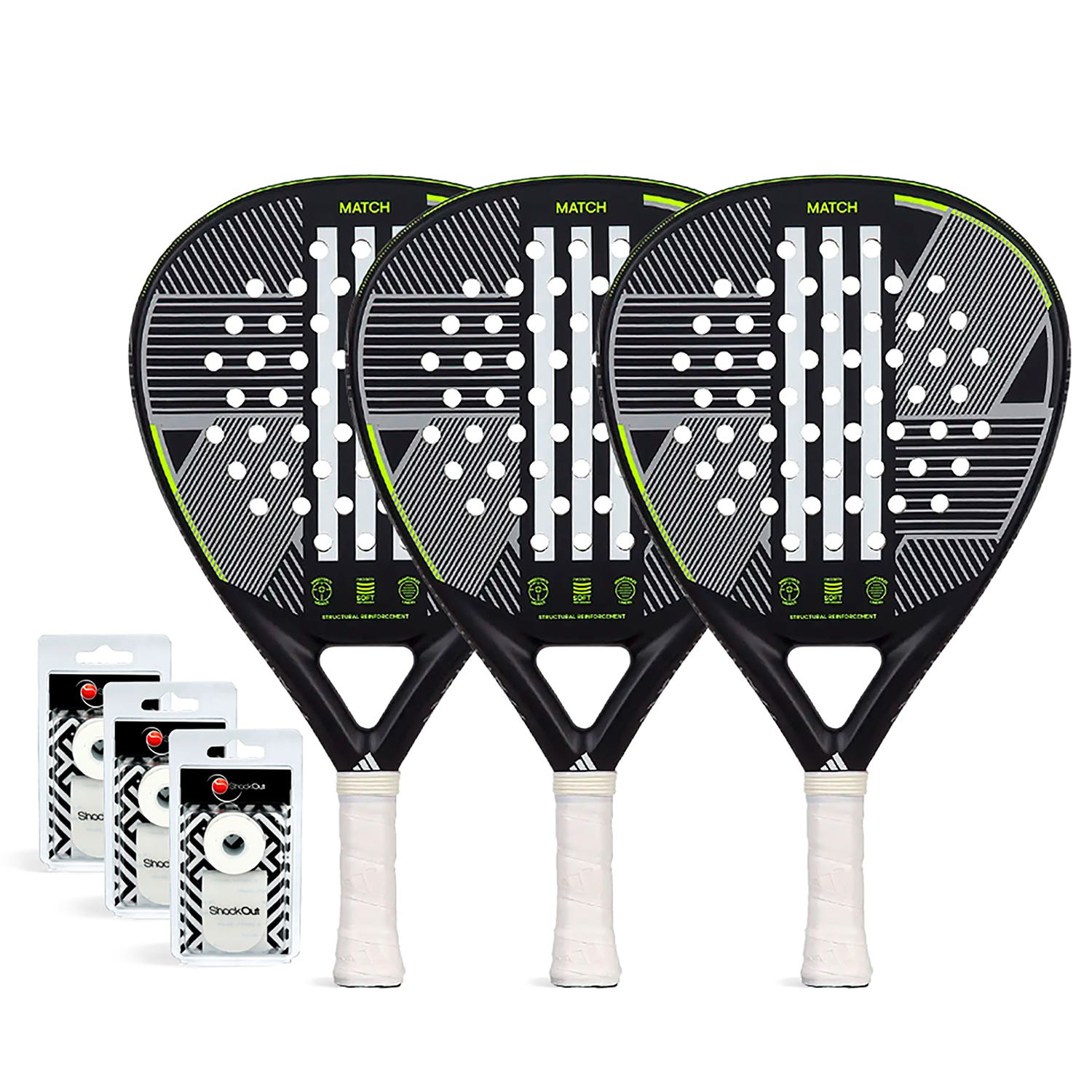 TRIPACK ADIDAS MATCH LIME