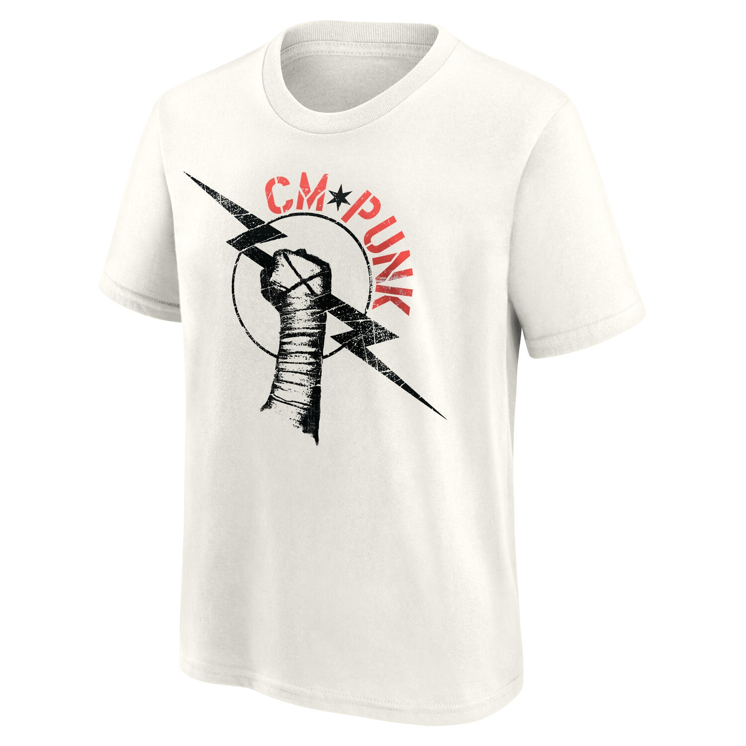 CM Punk WWE Superstar T-Shirt Cream (YOUTH)
