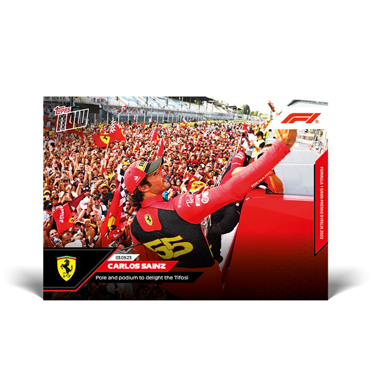 Topps UK - Carlos Sainz - Pole and podium to delight the Tifosi - F1 TOPPS NOW® Card #44