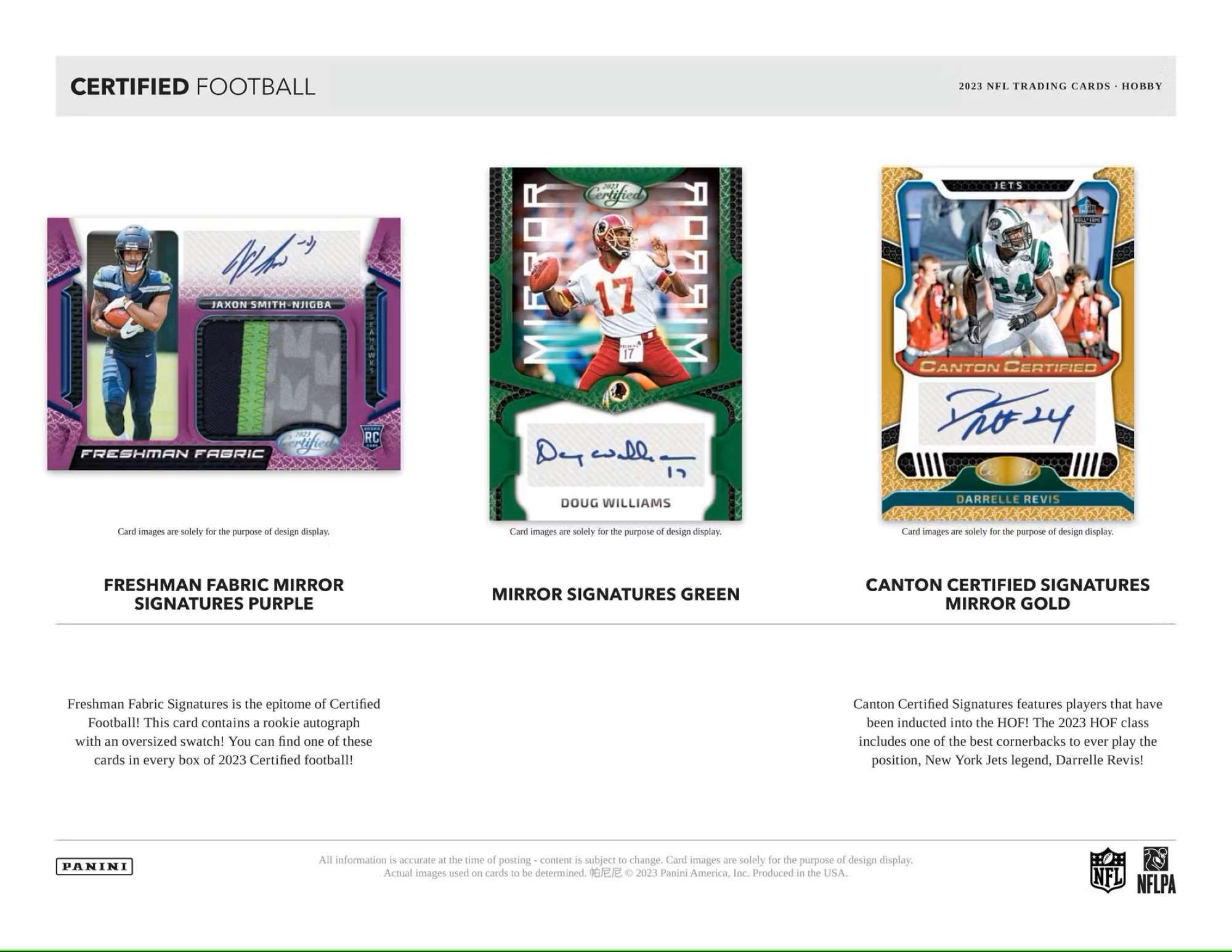 2023 Panini Certified NFL Football Hobby Box