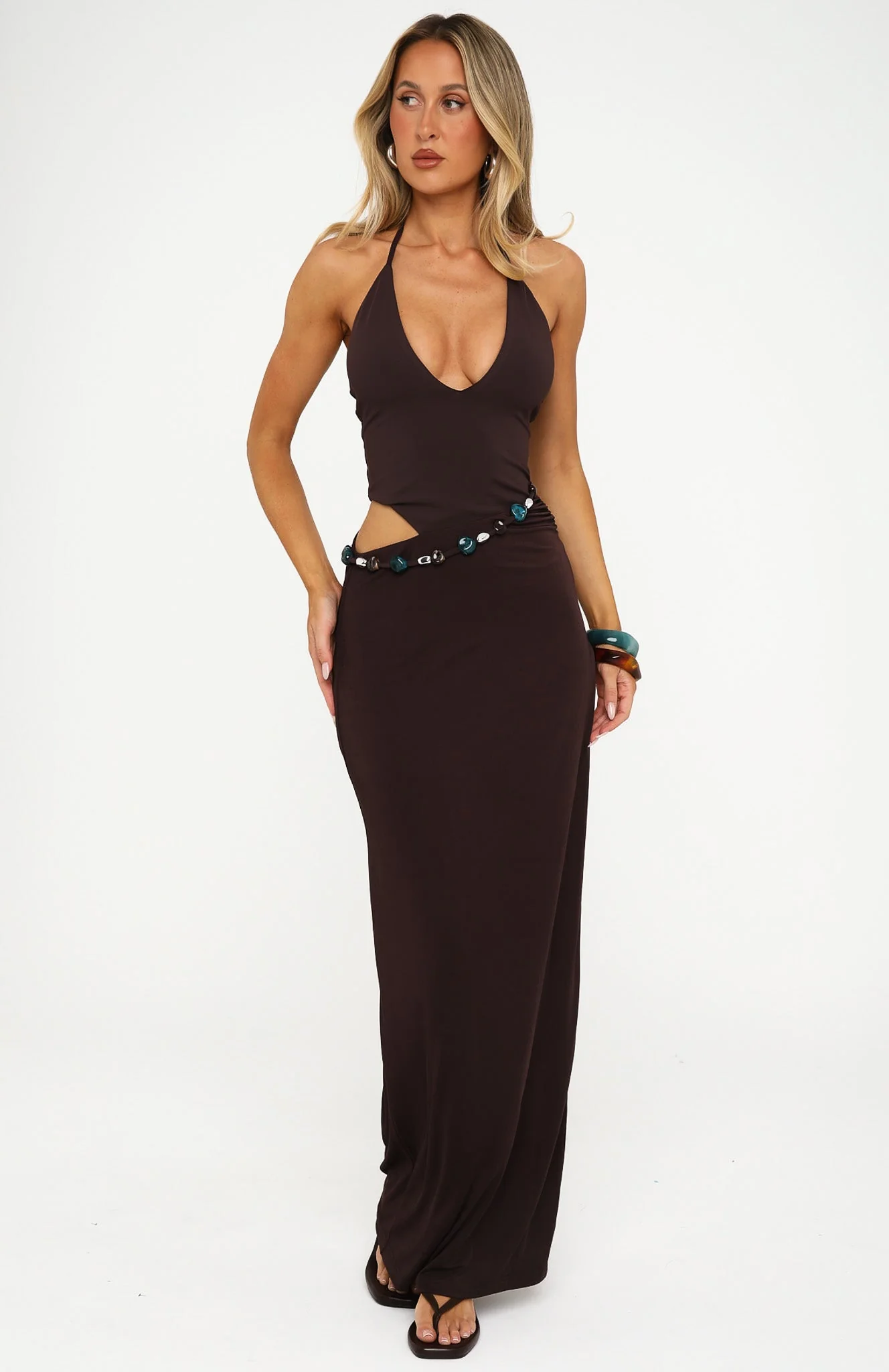 Dolce Muse Maxi Dress Chocolate