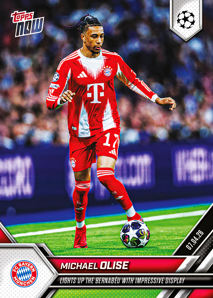 Michael Olise - 2025-26 UCL Topps NOW® - Card 118 - PR: 1414