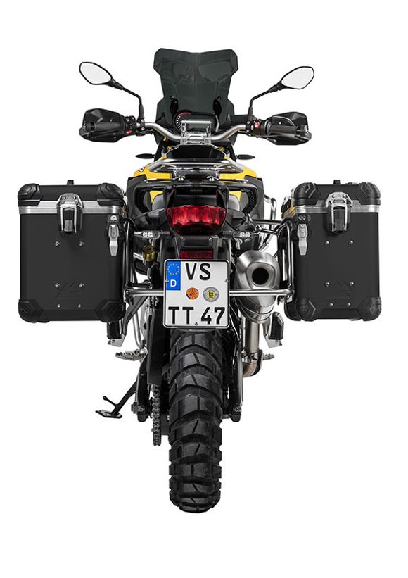 Touratech suitcase Complete kit ZEGA Evo 38/45 - Gray support included - Black anodizedRef: Trt00978A / 01-082-6837-0