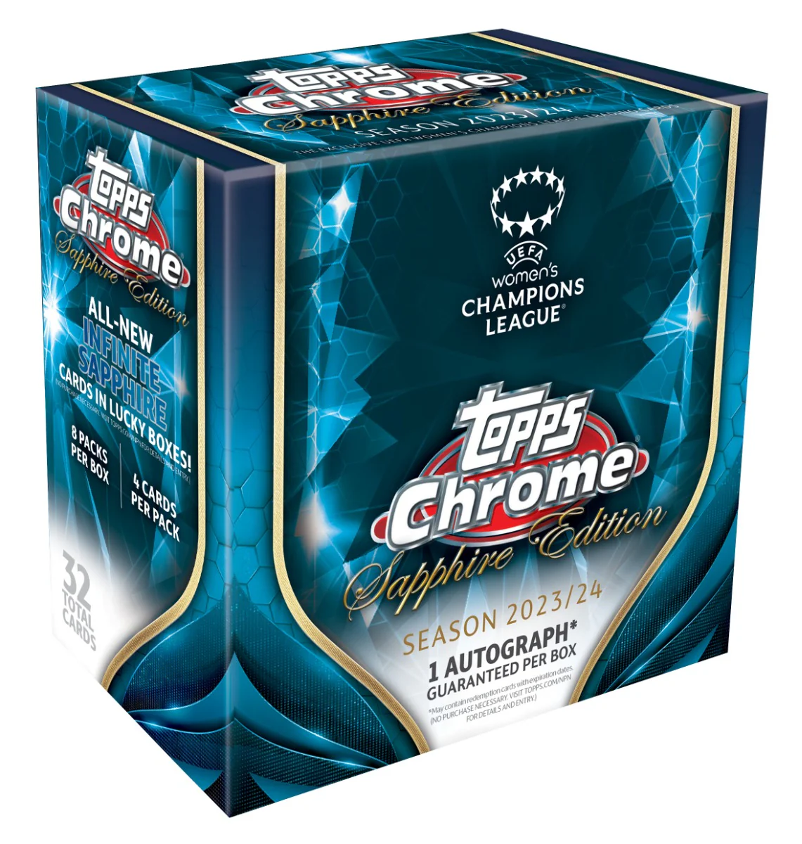 2023-24 Topps Chrome® UEFA Women's Champions League Sapphire Edition - Hobby Box