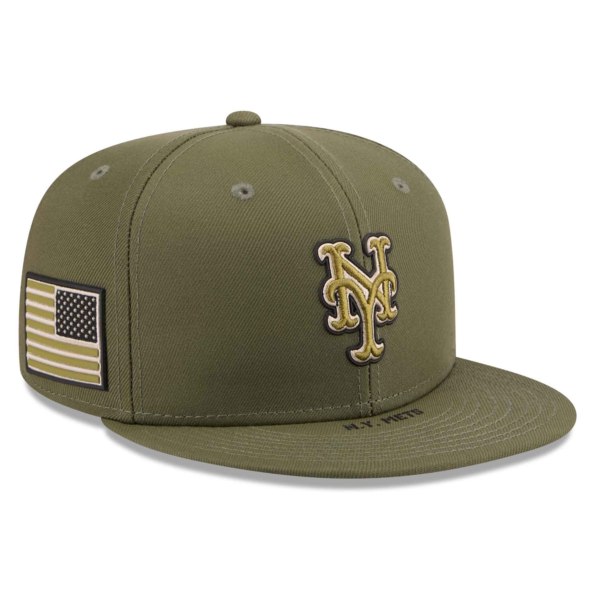 New York Mets 2026 MLB Armed Forces Authentic 59FIFTY Fitted Cap Oliv