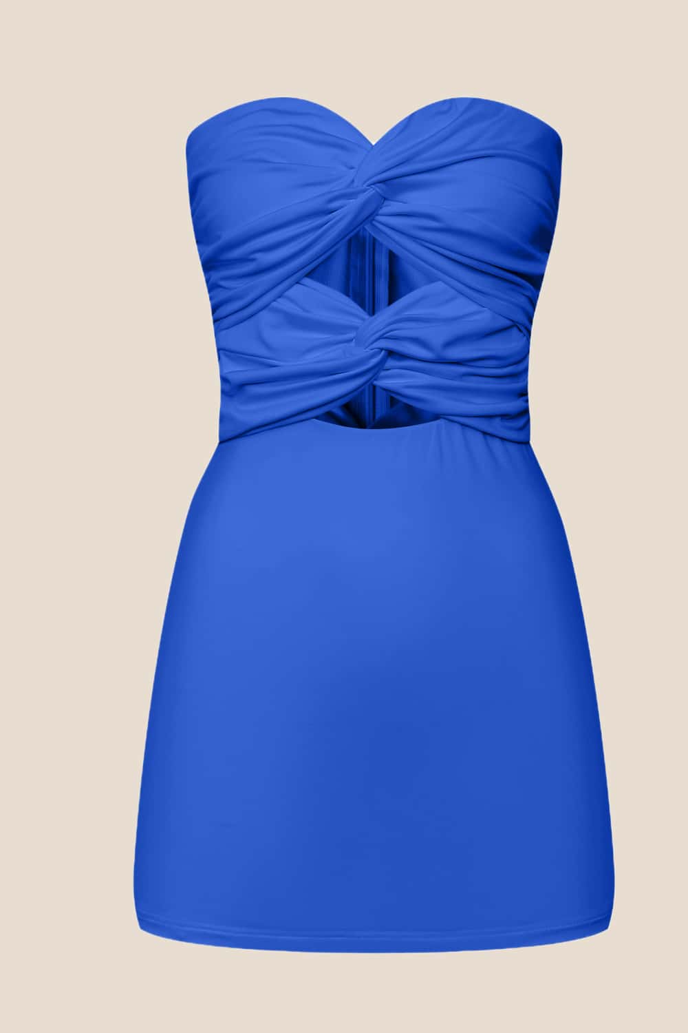 Red Keyholes Fitted Short Dress