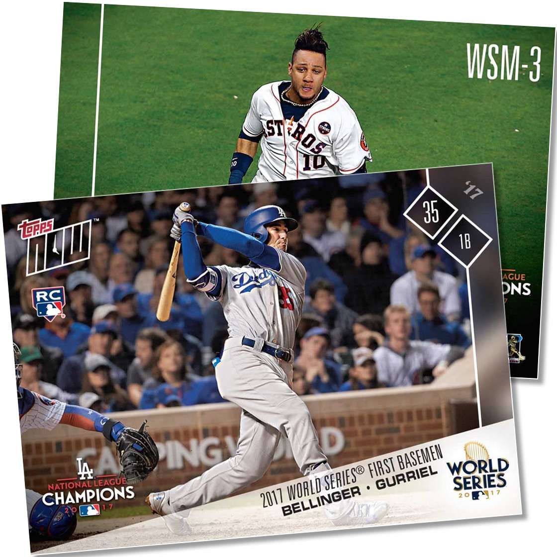 2017 World Series First Basemen - Cody Bellinger / Yuli Gurriel MLB TOPPS NOW® - Print Run: 855