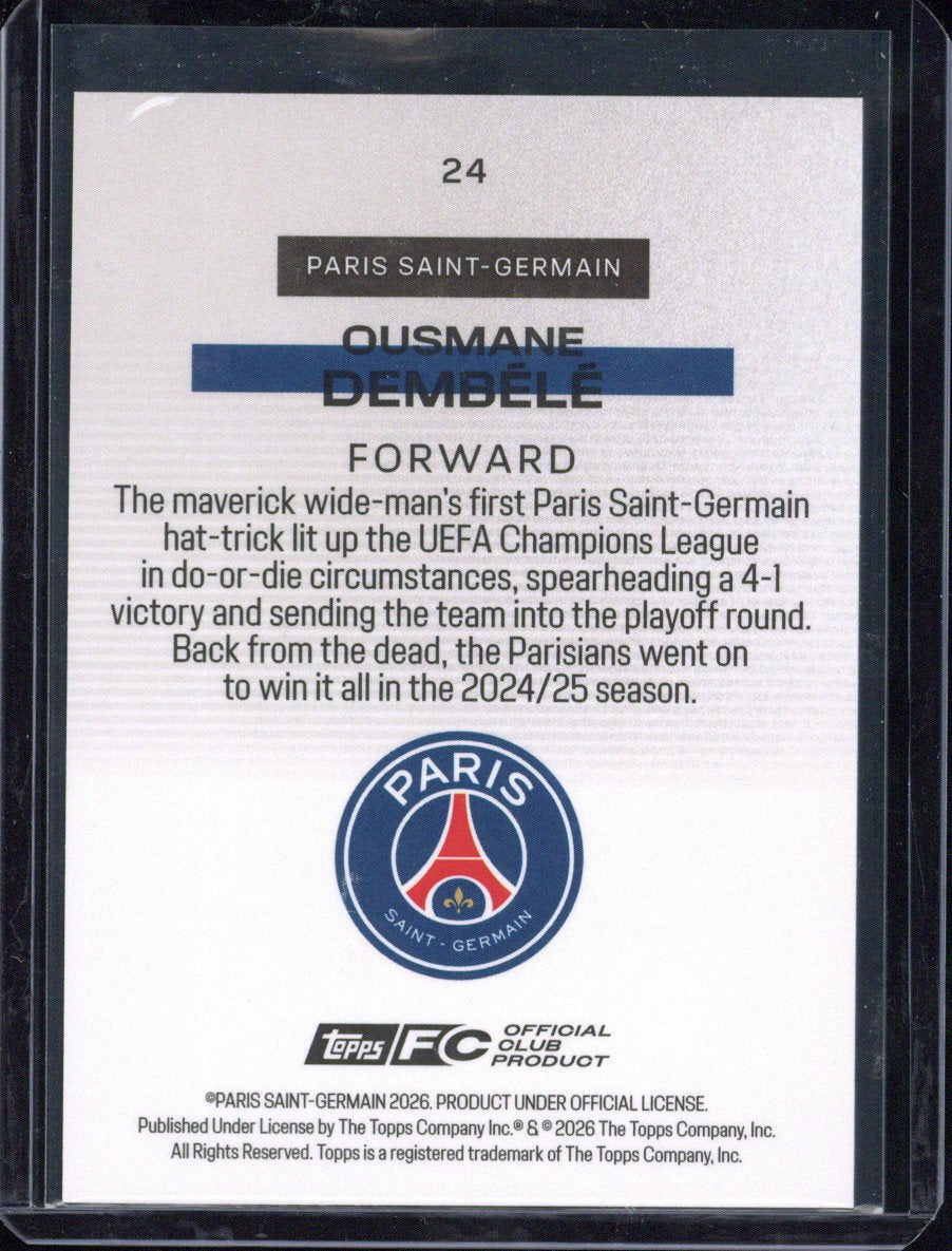 2026 Topps Team Set PSG Ousmane Dembele Bona Fide /25 #24