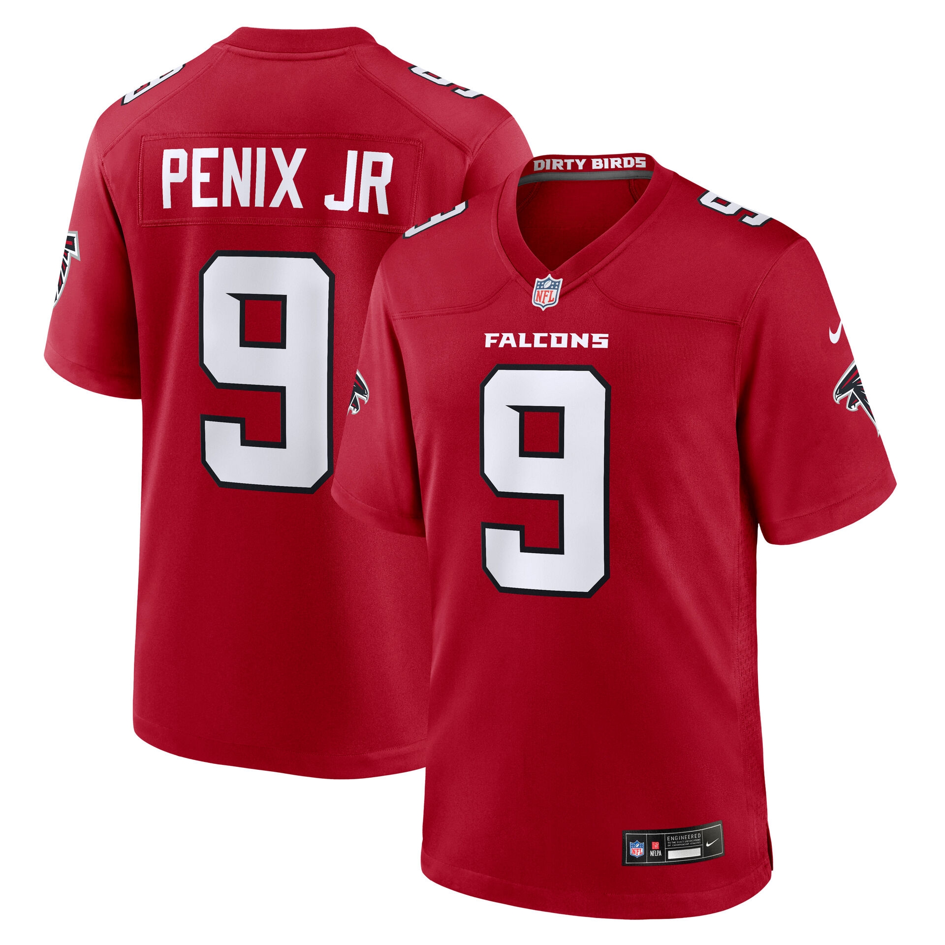 Michael Penix Jr. #9 Atlanta Falcons 2026 Game NFL Jersey Red