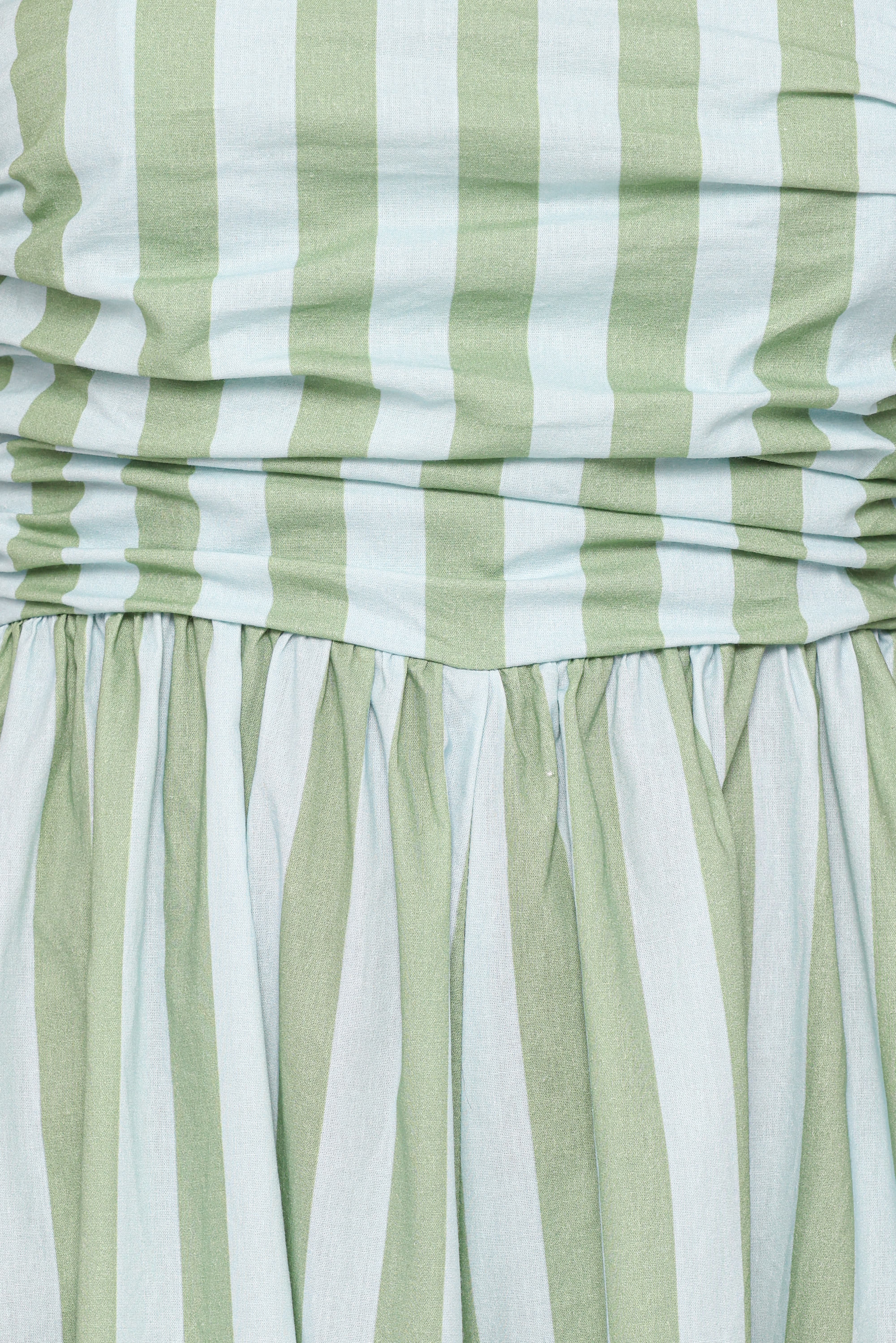Paige Strapless Jumpsuit - Blue/Green Stripe