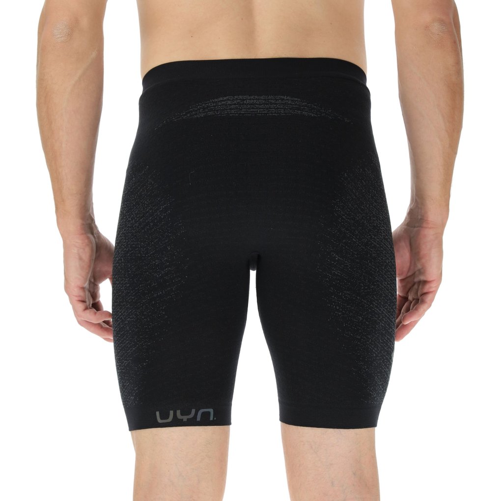 UYN Running Exceleration Tight Shorts Men - Black/Black/Iron
