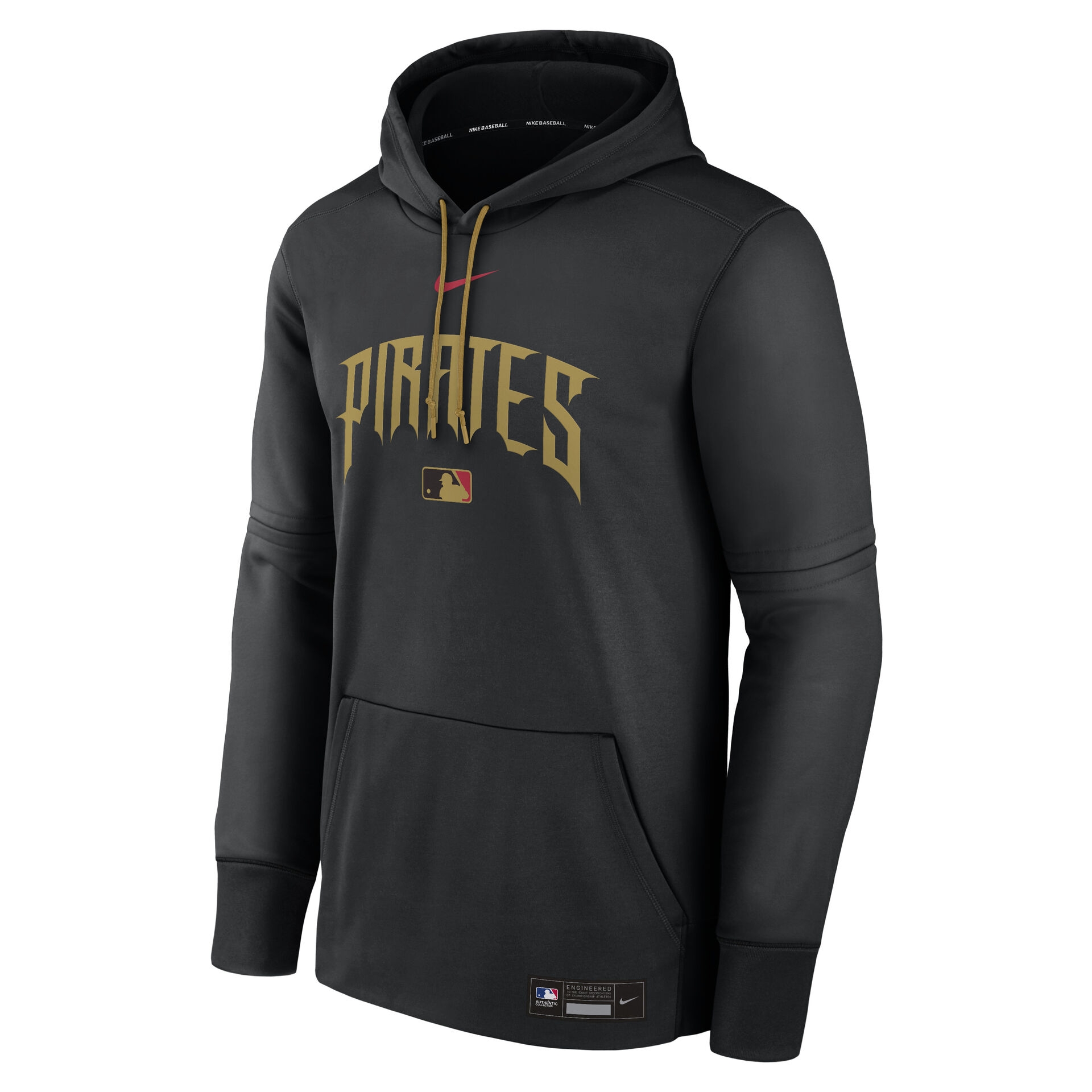 Pittsburgh Pirates City Connect 2026 MLB Authentic Therma Hoodie Black