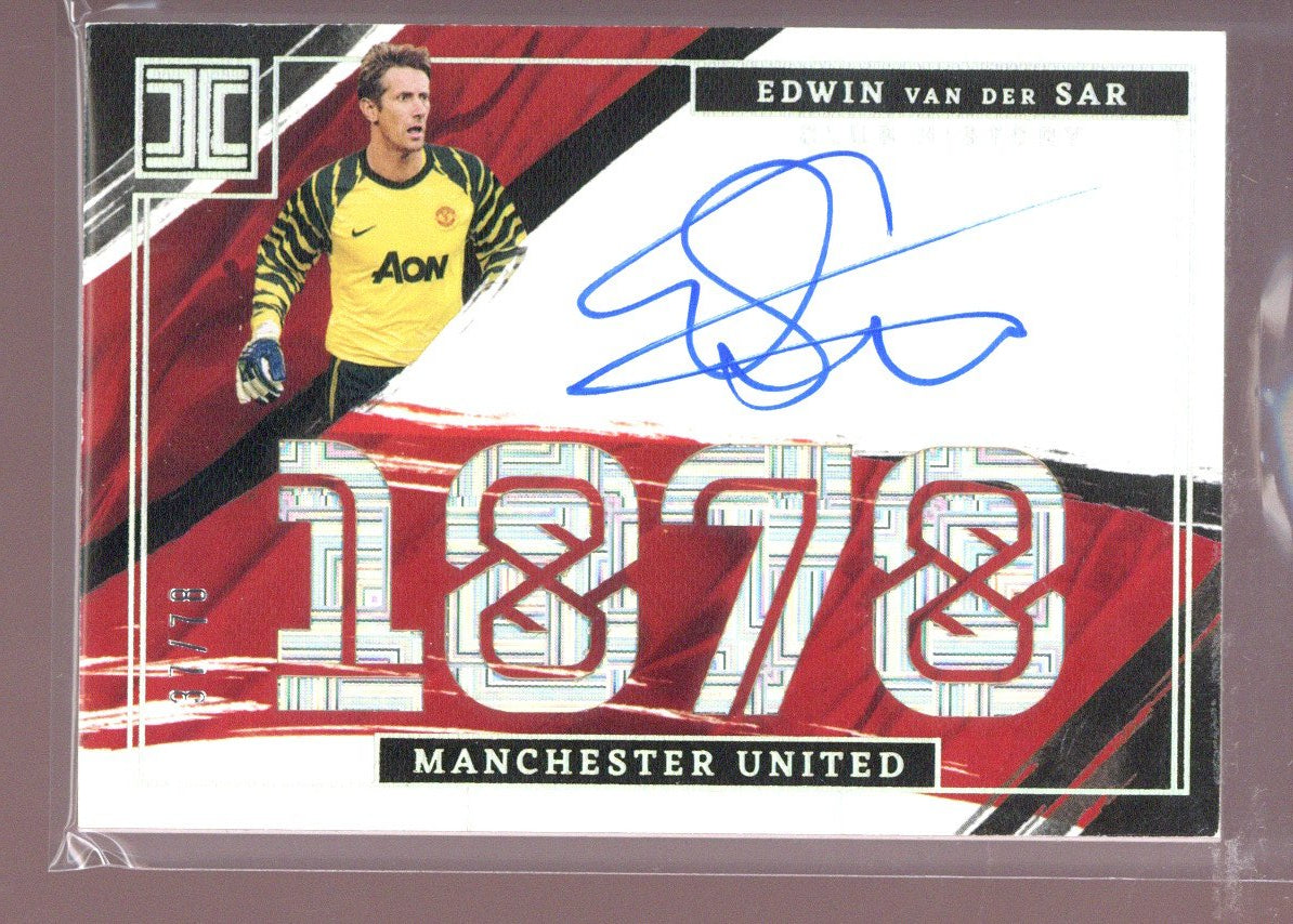 2021/22 Panini Impeccable Edwin Van Der Sar Auto /78