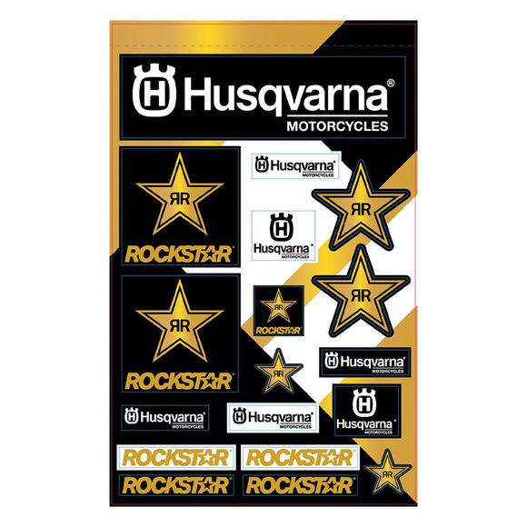 D'cor Rockstar Husqvarna Racing sticker sheet - WhiteRef: DCO0010 / 40-70-101