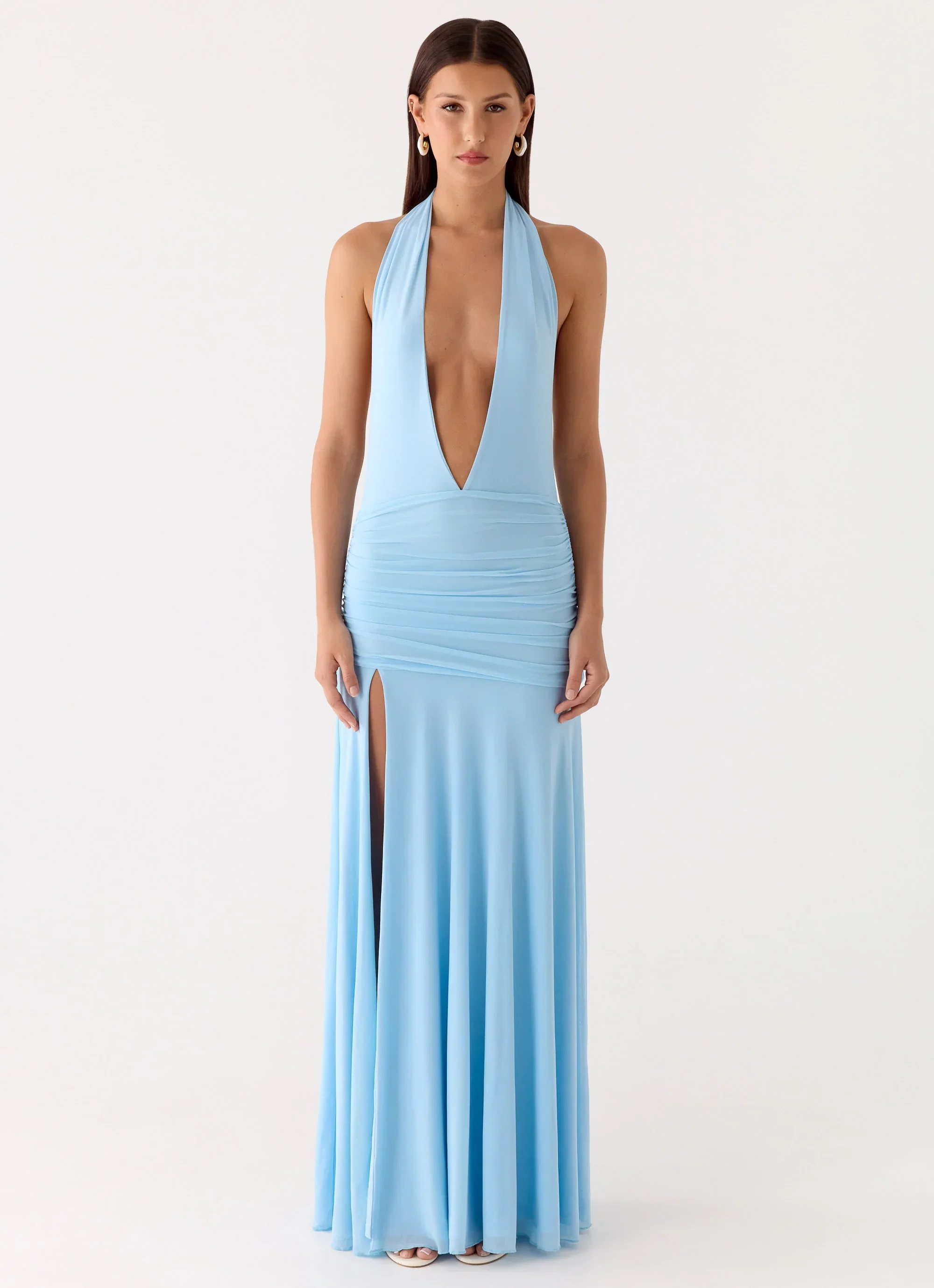 Sorrento Sunsets Maxi Dress - Ice Blue