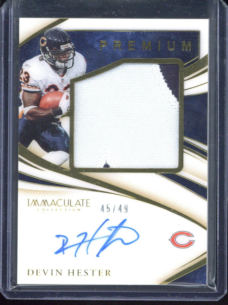 2020 Panini Immaculate Devin Hester Autograph Patch /49 #PPA-DHE