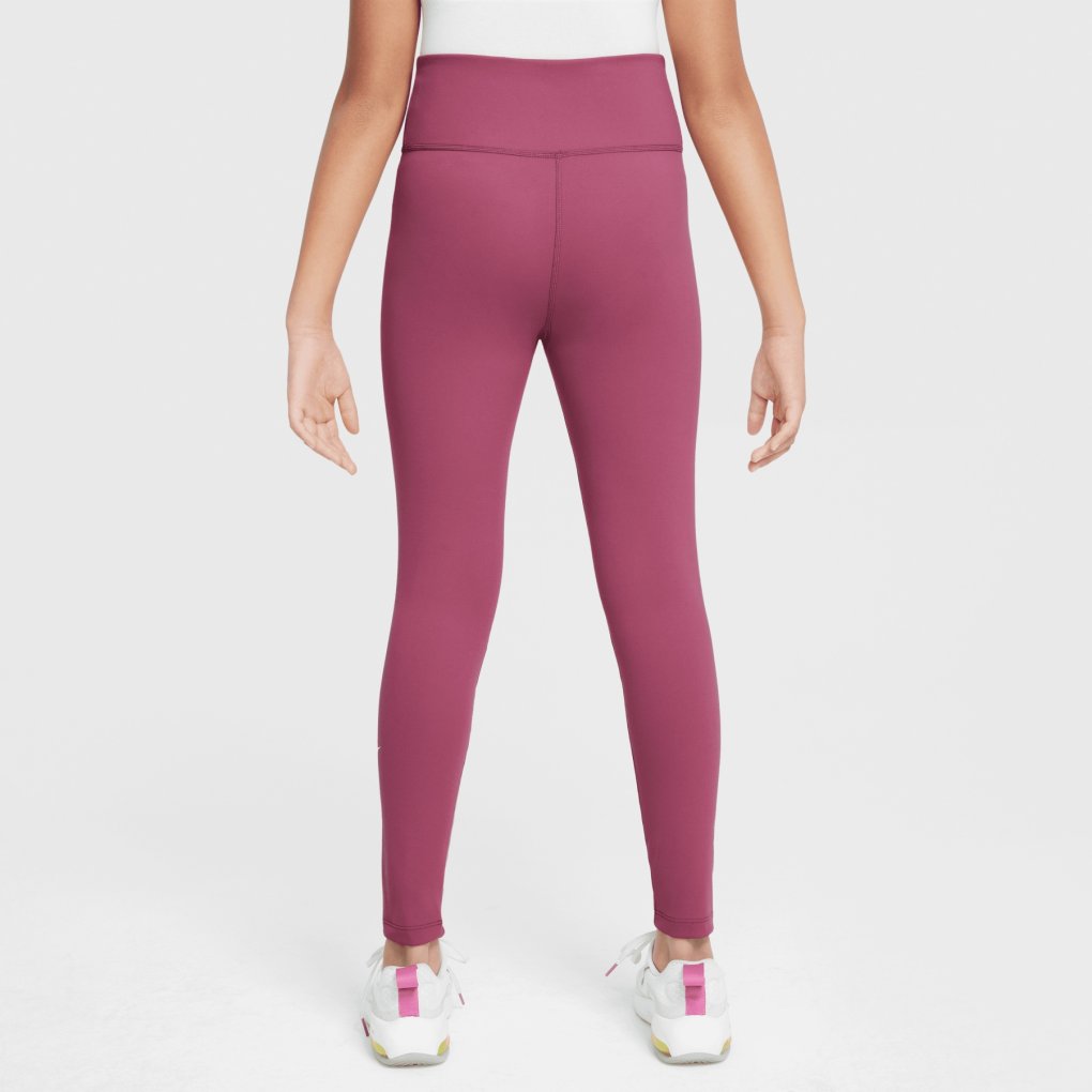 Nike One Dri-FIT Tights Kids - sweet beet/white FZ5605-634