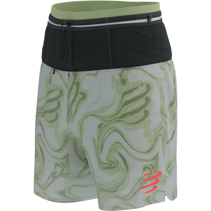 Compressport Trail Racing 2-in-1 Shorts Men - green camo
