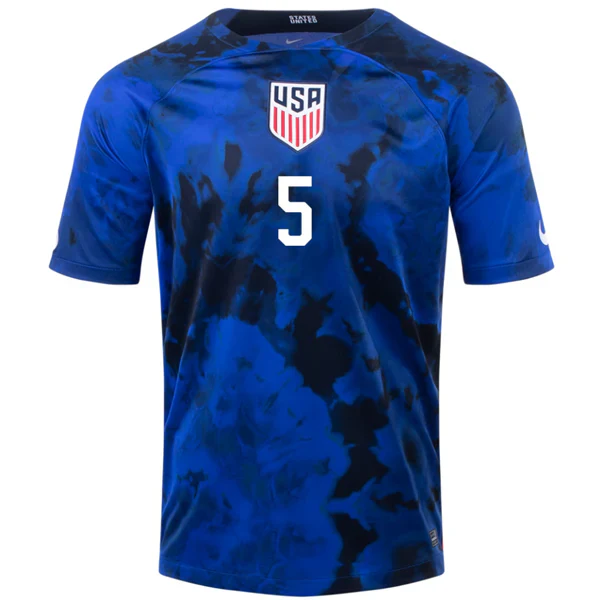 United States Antonee Robinson Away Jersey 22/23 (Bright Blue/White)