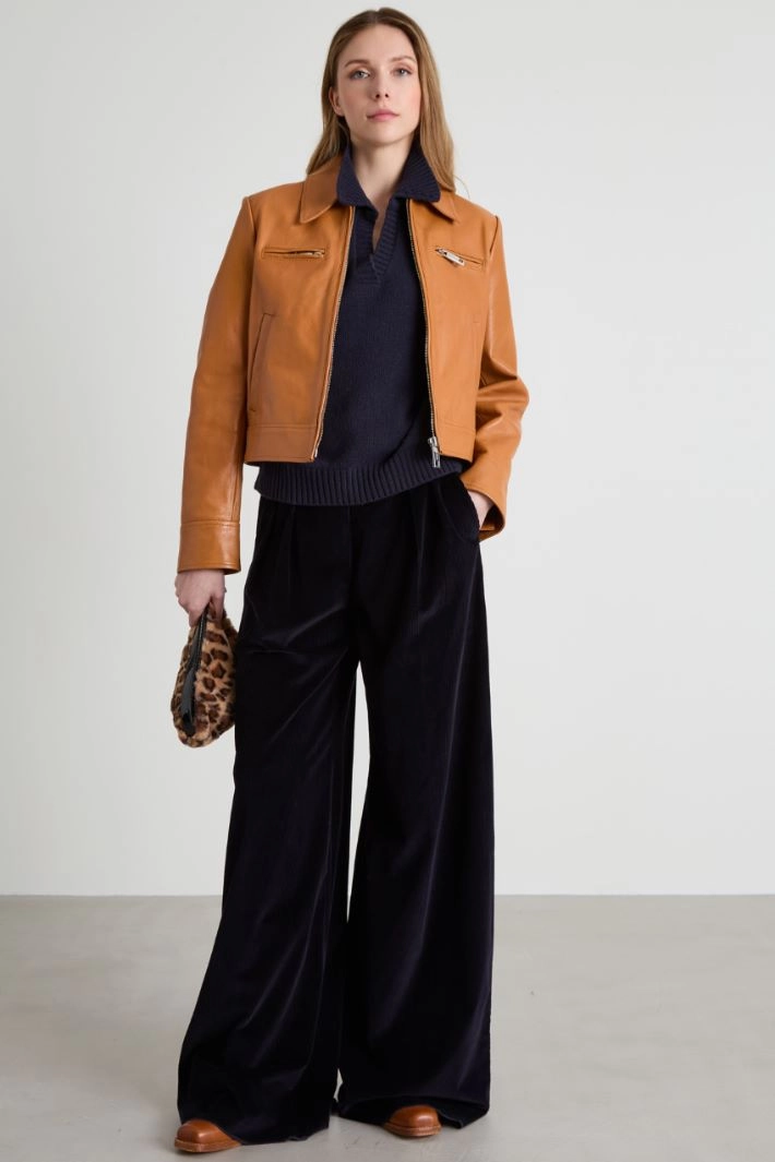 Corduroy trousers - NIGHT BLUE