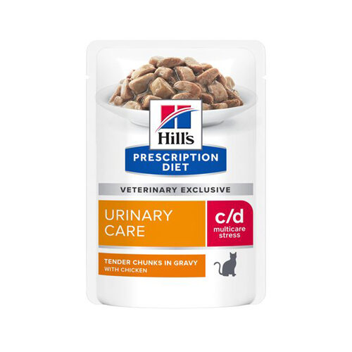 Hill's c/d - Urinary Stress - Feline - Chicken pouches 24x 85 gr