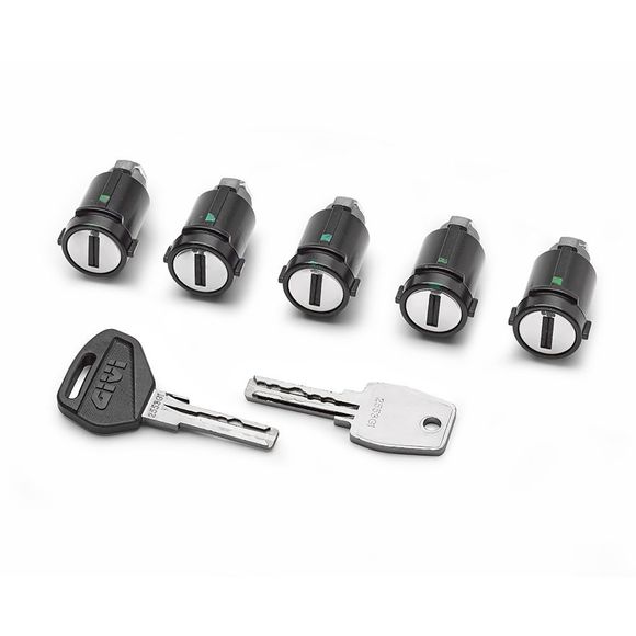 Barillet de bagagerie Givi LOT DE 5 Smart Security Lock + Clé de sécurité OBKEV / OBKEVS UniverselRef : GI2290 / SLR105