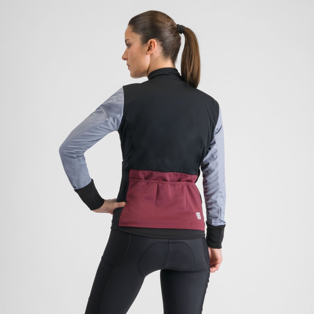 Sportful Supergiara Jacket Women - 001 Black Cement Violet