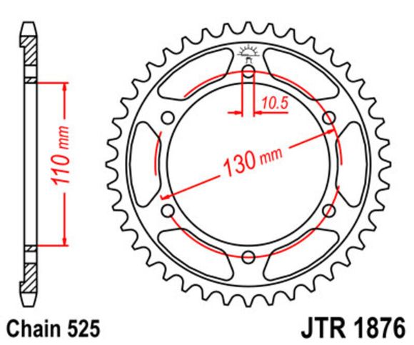 EK CHAIN JT 525SRX2 17/50 Chain Kit - Standard SprocketRef: Ekc04770A / 3070825