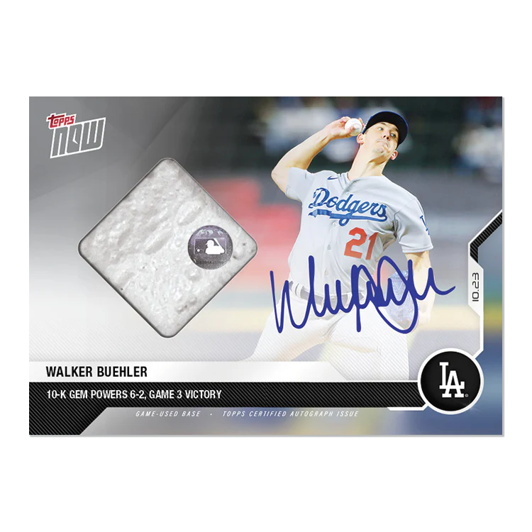 On-Card Auto-Relic # to 99 - Walker Buehler - MLB TOPPS NOW® Card 459A
